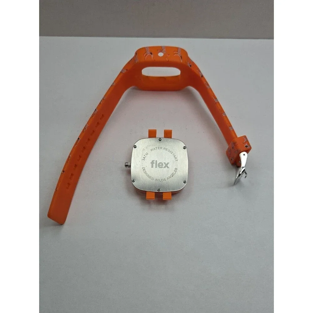 Flex Animal Rescue 2 Dog Dayz Orange Dalmatian Silicone Quartz Watch New Battery